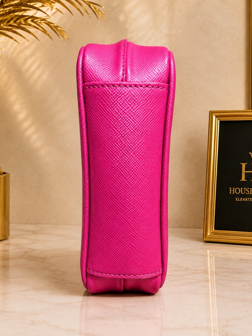 Prada Pink Saffiano Crossbody Bag Entrupy Authentication Included - Picture 3 of 9